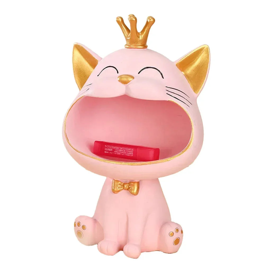 Laughing Cat Key Box Cute Desktop Storage