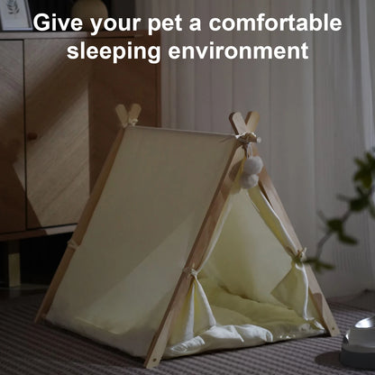 Cozy Wooden Tent Bed