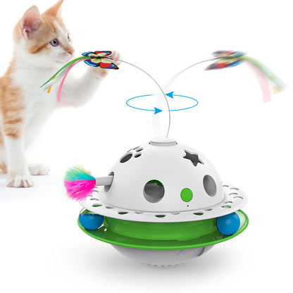 Automatic Rotating Butterfly Interactive Teaser Toy