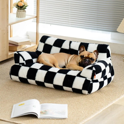 Pet Couch Bed 26×19×13 Inch Washable Cat Beds for Medium Small Dogs Cat up to 25 lbs