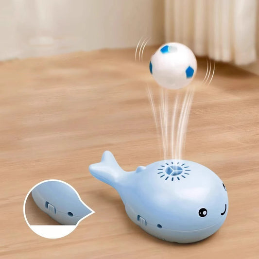 Electric Floating Ball Cat Toy  - Whale - shaped, USB - powered, Dual - function Fan, Portable & 3C Certified Pet Toy