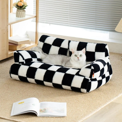 Pet Couch Bed 26×19×13 Inch Washable Cat Beds for Medium Small Dogs Cat up to 25 lbs