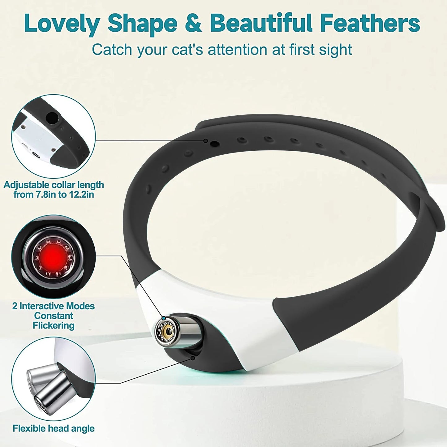 Electric Smart Amusing Collar for cats- Wearable laser pointer