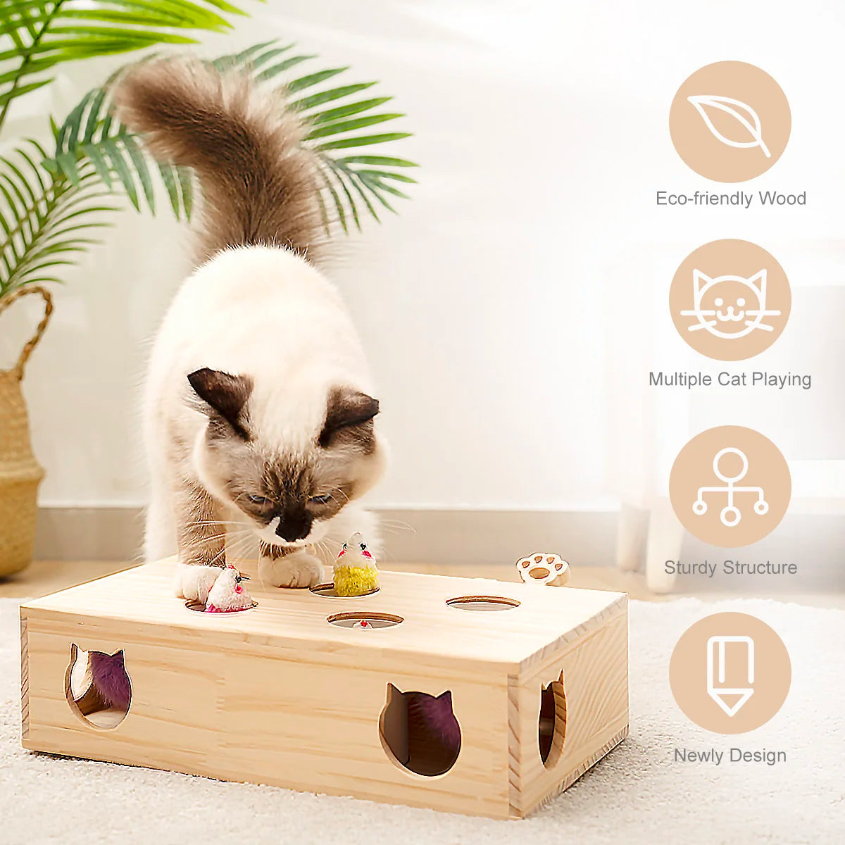 Interactive Whack-a-mole cat game