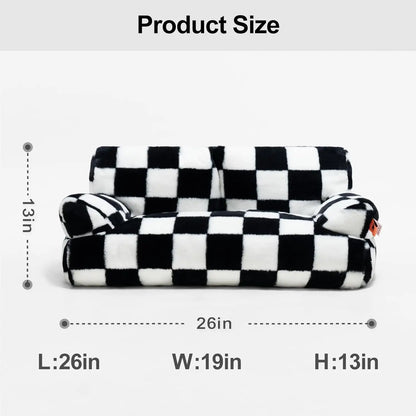 Pet Couch Bed 26×19×13 Inch Washable Cat Beds for Medium Small Dogs Cat up to 25 lbs