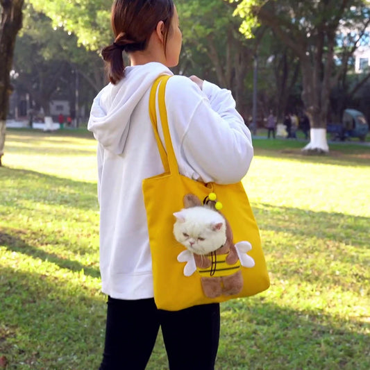 Cute Cat Canvas Shoulder Bag