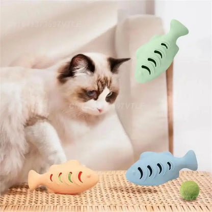 Silicone Cat Fish Toy