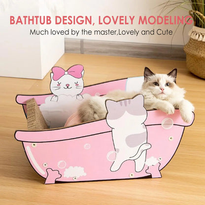 Scratch Pad Sleeping Bed Bathtub Shape Cardboard