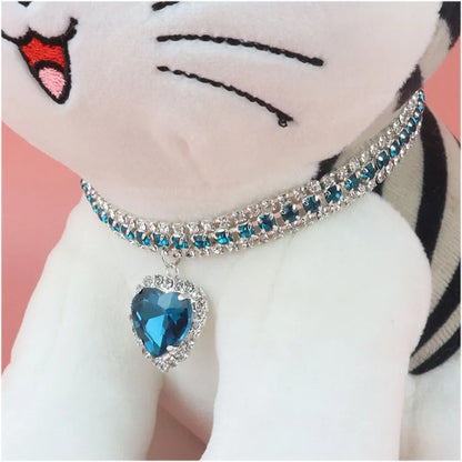 Cat Rhinestone Collar Necklace