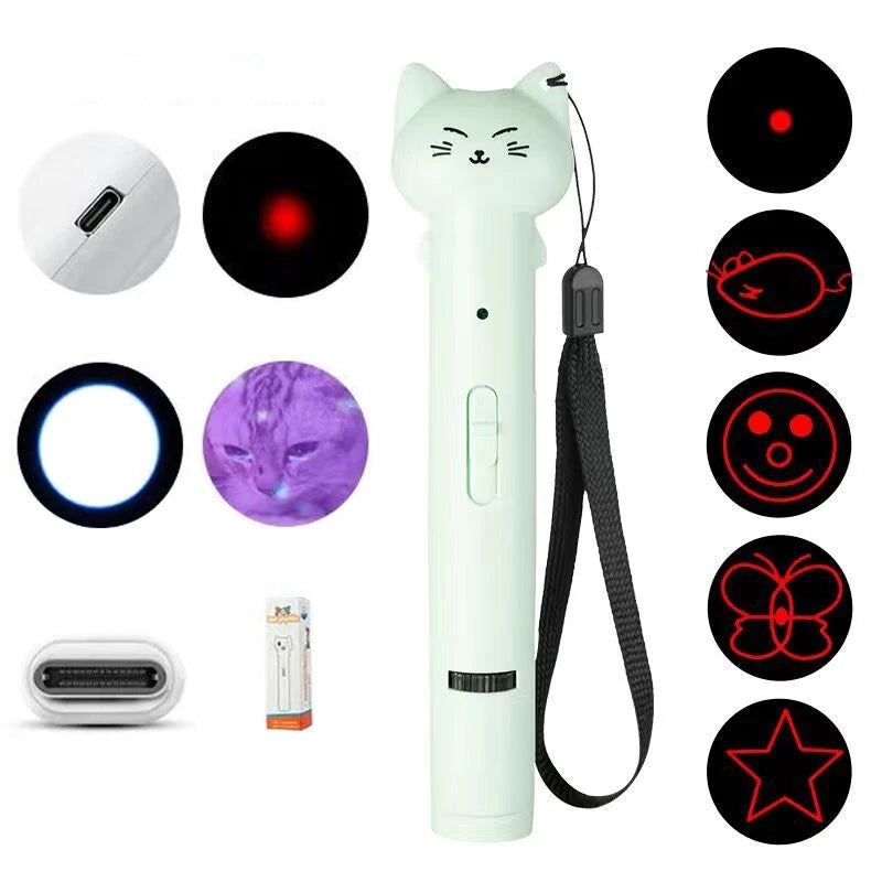 Funny Pet Cat Pen Multifunction Three-in-one Laser