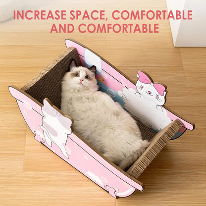 Scratch Pad Sleeping Bed Bathtub Shape Cardboard