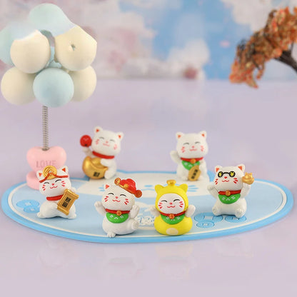 6pcs/set Chinese Lucky Cat Decor