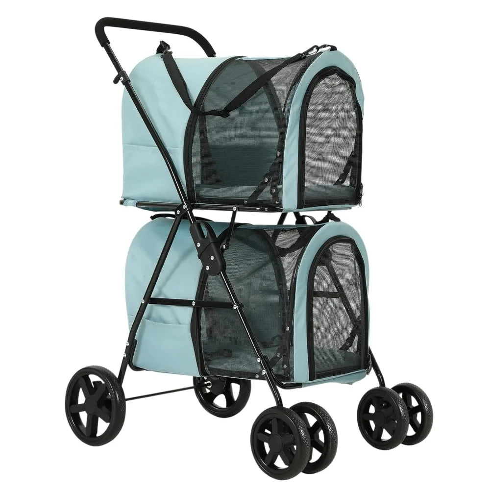 4-in-1 Double Pet Stroller