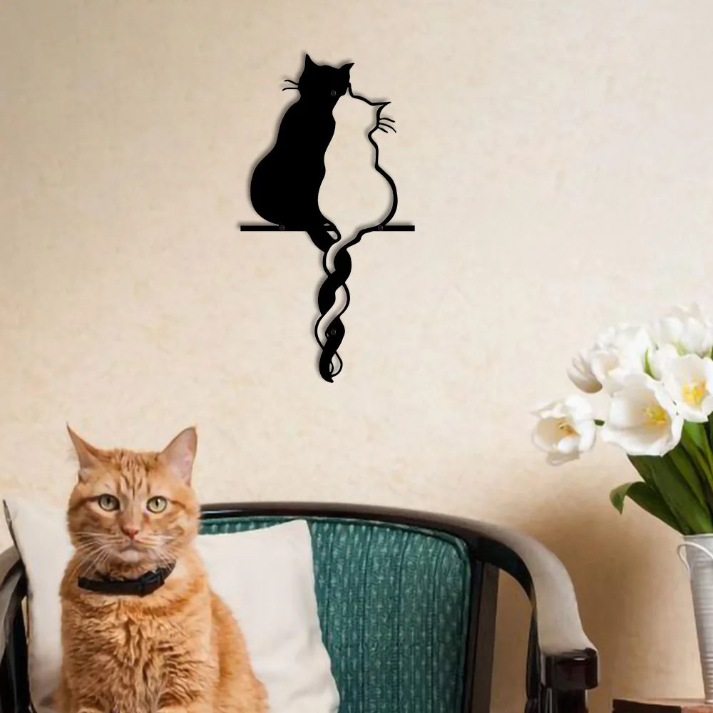 Metal Lovers Cat Wall Art