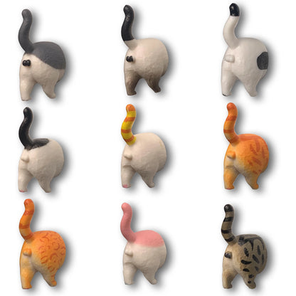 9Pcs Cat Butt Fridge Magnet Set