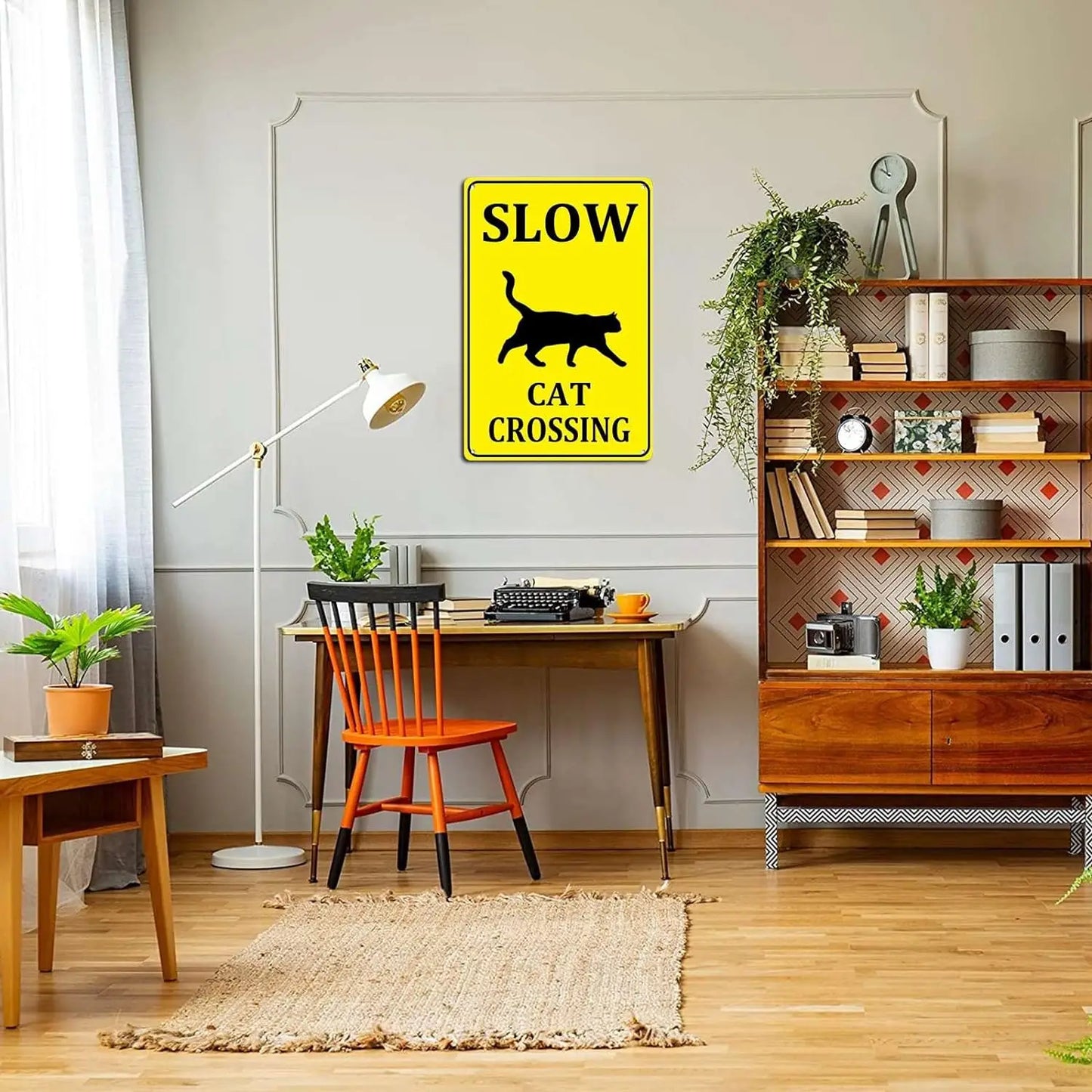 Slow Cat Crossing Sign