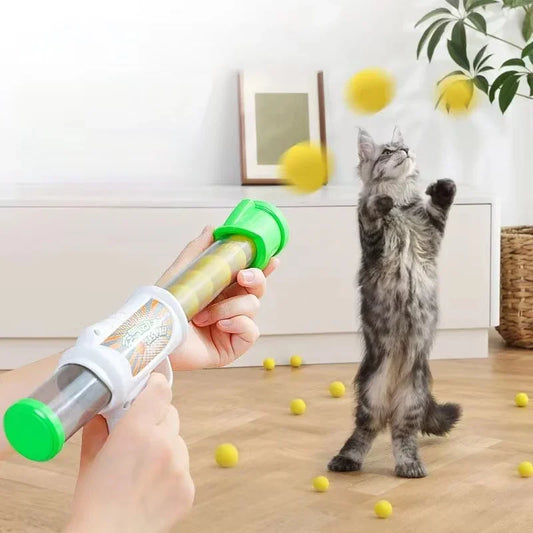 Launch  Interactive Shooter Gun Teaser Plush Ball
