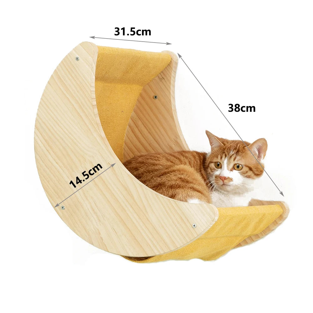 DIY Wall Mounted Cat Shelves Scratching Post/Jumping Platform/Hammock/Rope Ladder