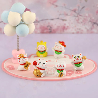 6pcs/set Chinese Lucky Cat Decor