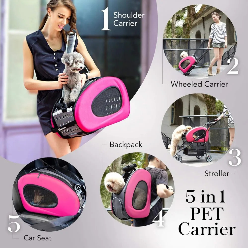 5-in-1 Convertible and Foldable Small Pet Carrier