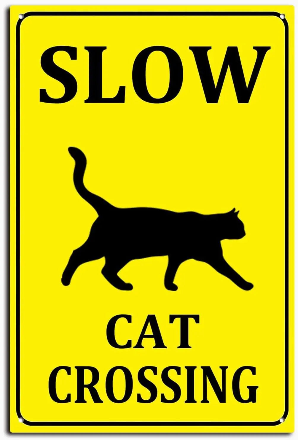 Slow Cat Crossing Sign