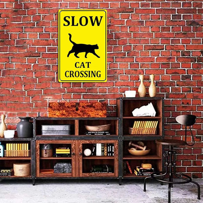 Slow Cat Crossing Sign