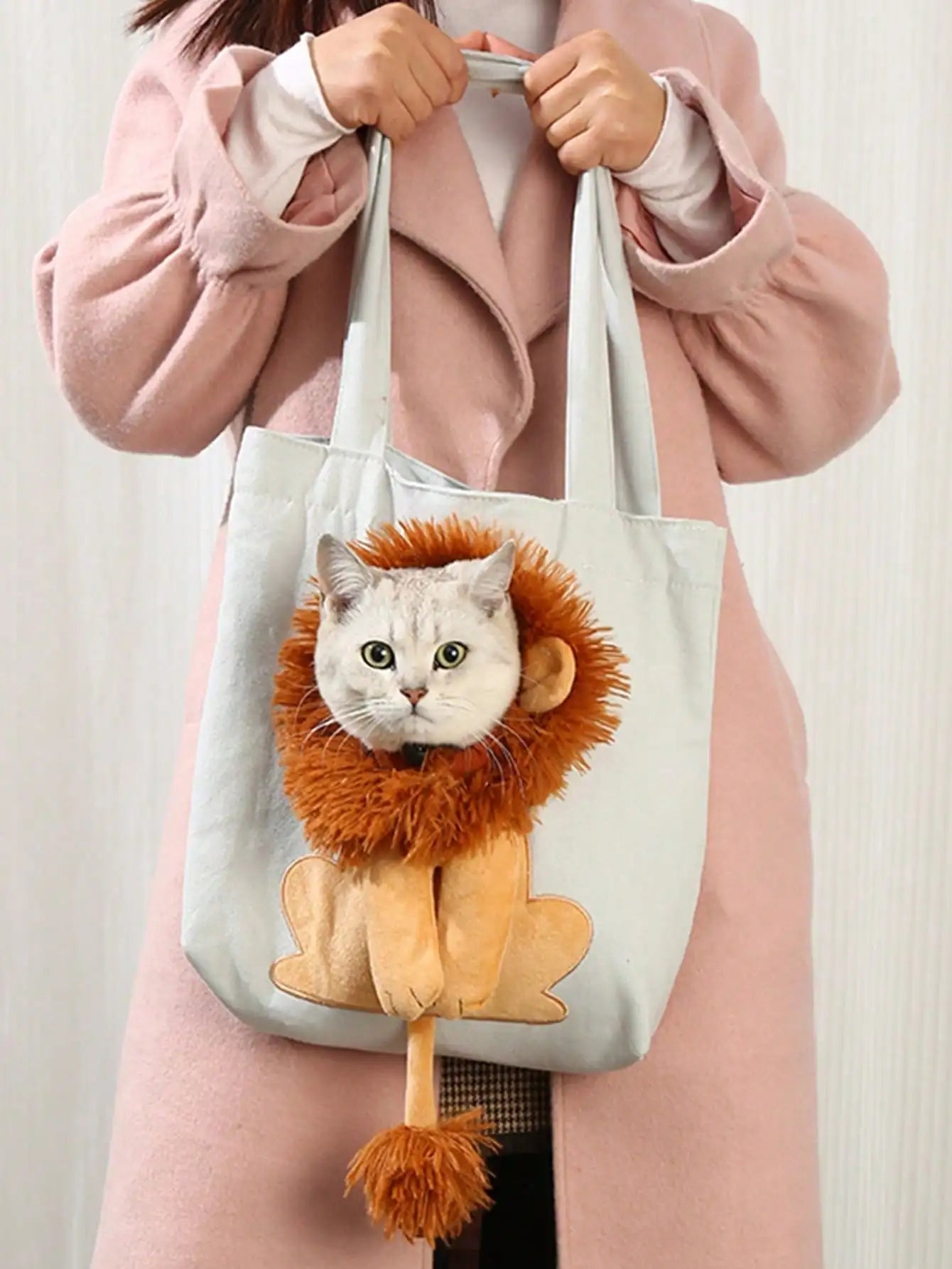 Lion Shaped Cute Cat Carrier