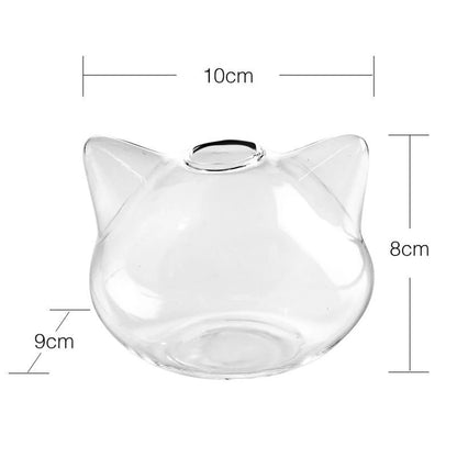 Cartoon Cat Glass Vase