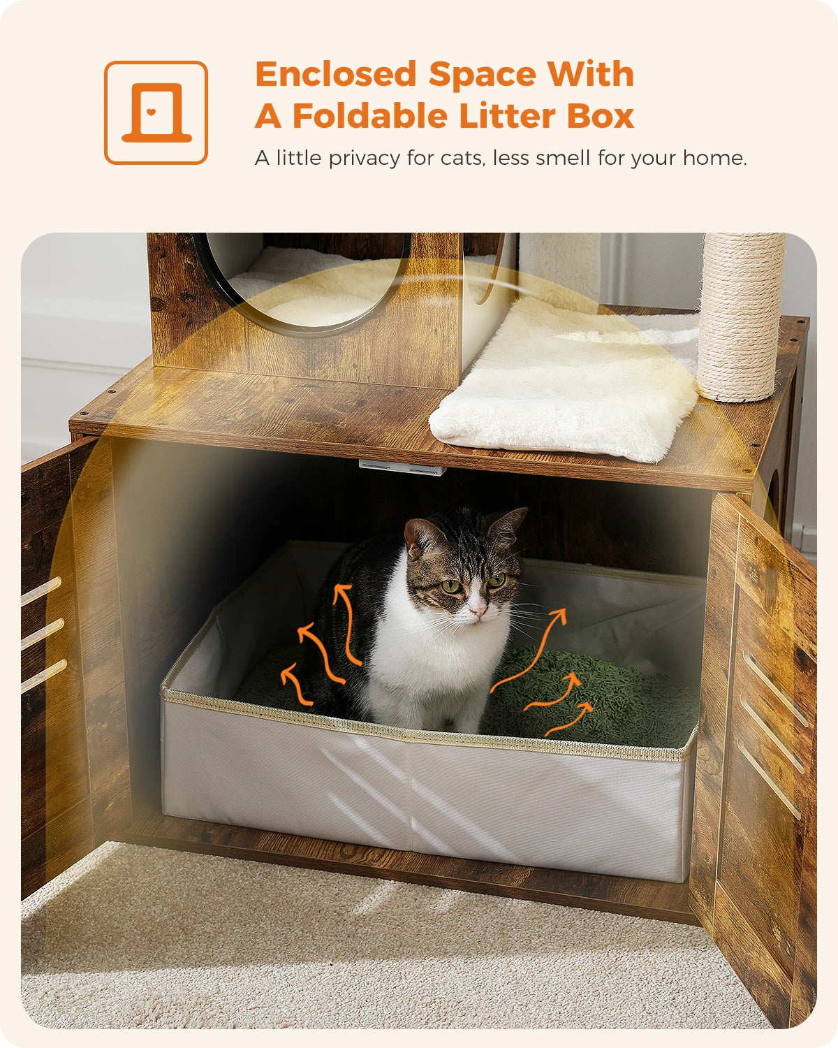 Cat Tower with Litter Box