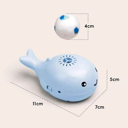 Electric Floating Ball Cat Toy  - Whale - shaped, USB - powered, Dual - function Fan, Portable & 3C Certified Pet Toy