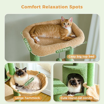 CactusMulti-Level Cat Tower for Indoor Cats