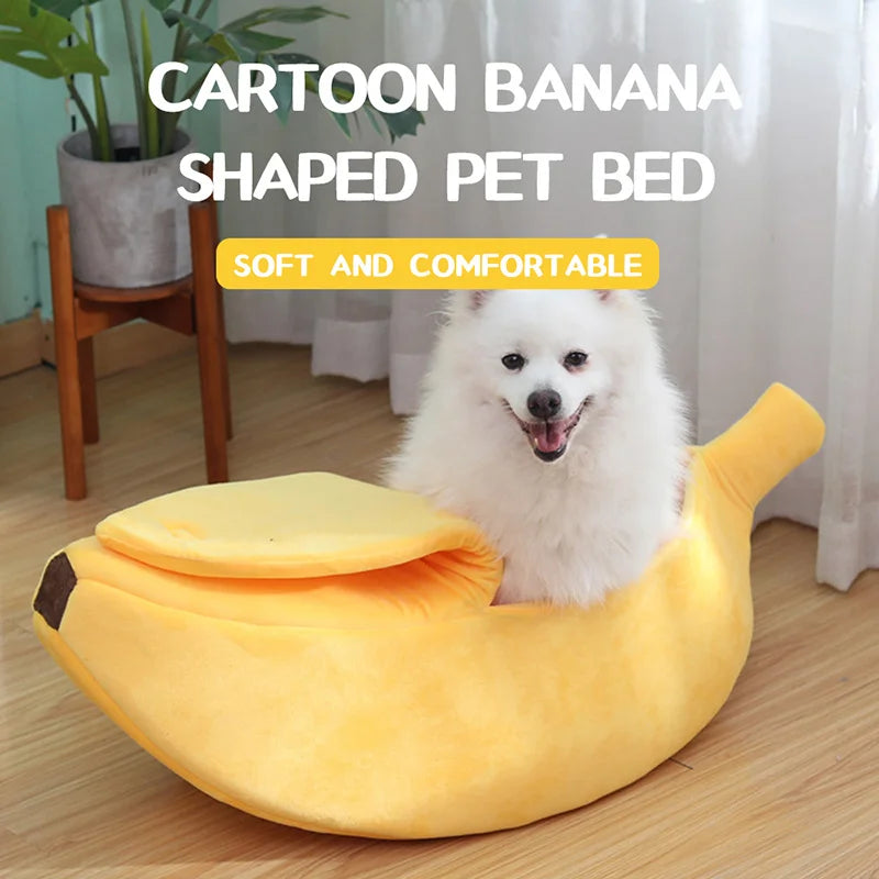 Cat Bed Banana Shaped Cute & Cozy