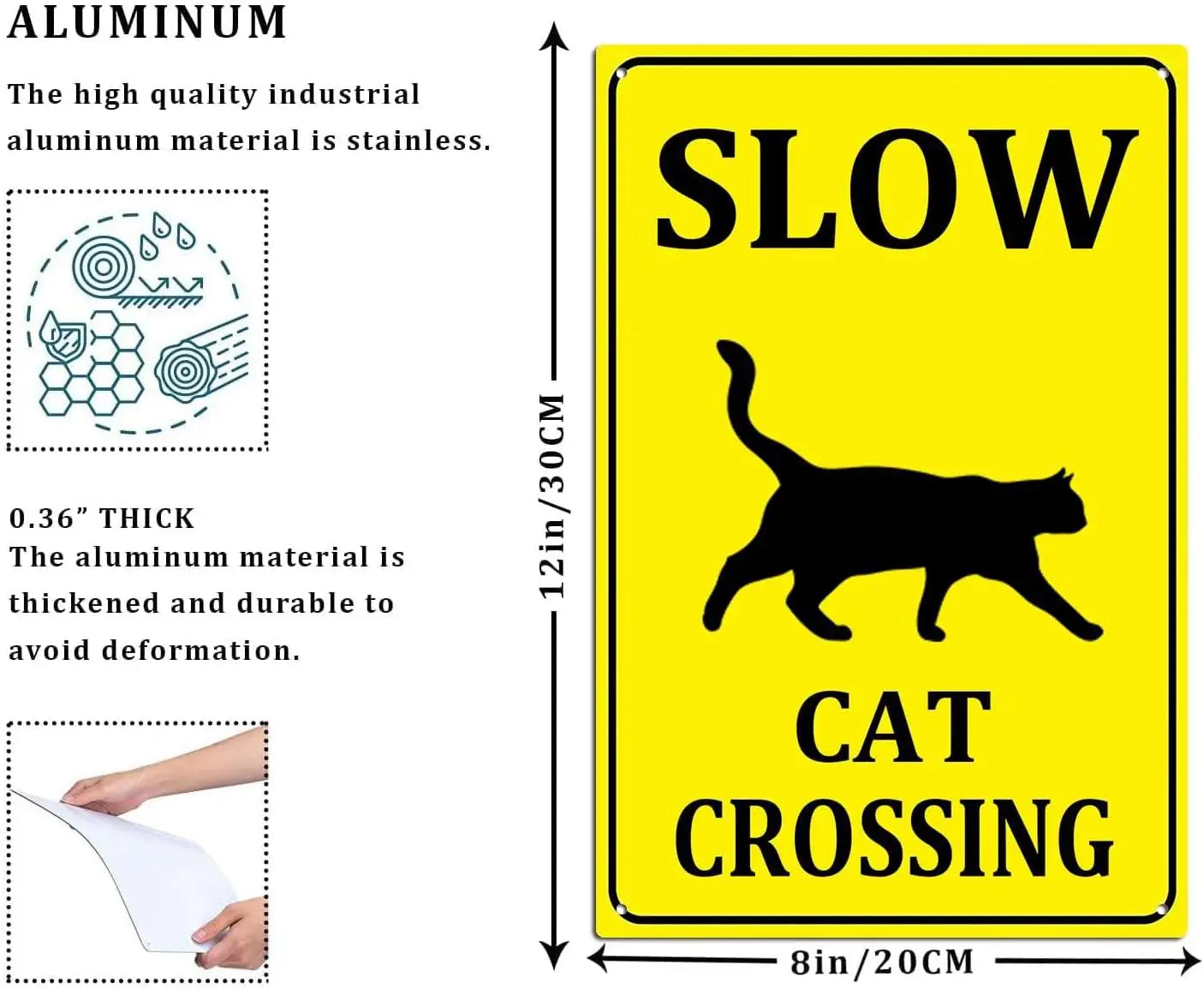 Slow Cat Crossing Sign