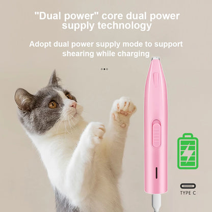 Electric Pet Claw Hair Trimmer with LED Light