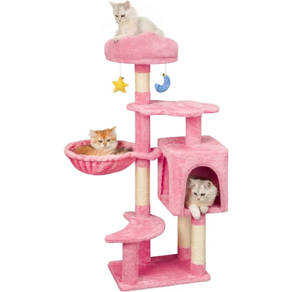 Cloud-Shaped Cat Tree for Kittens, 43" Tall for Small Cats