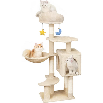Cloud-Shaped Cat Tree for Kittens, 43" Tall for Small Cats