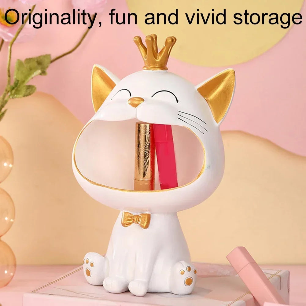 Laughing Cat Key Box Cute Desktop Storage