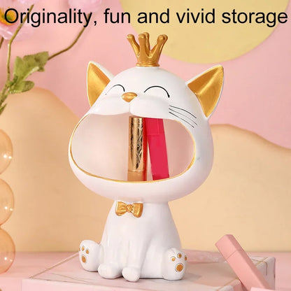 Laughing Cat Key Box Cute Desktop Storage