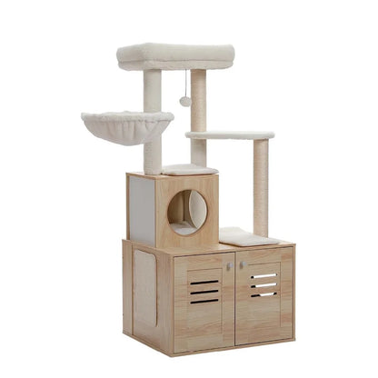 Modern Cat Tree Condo & Litter Box