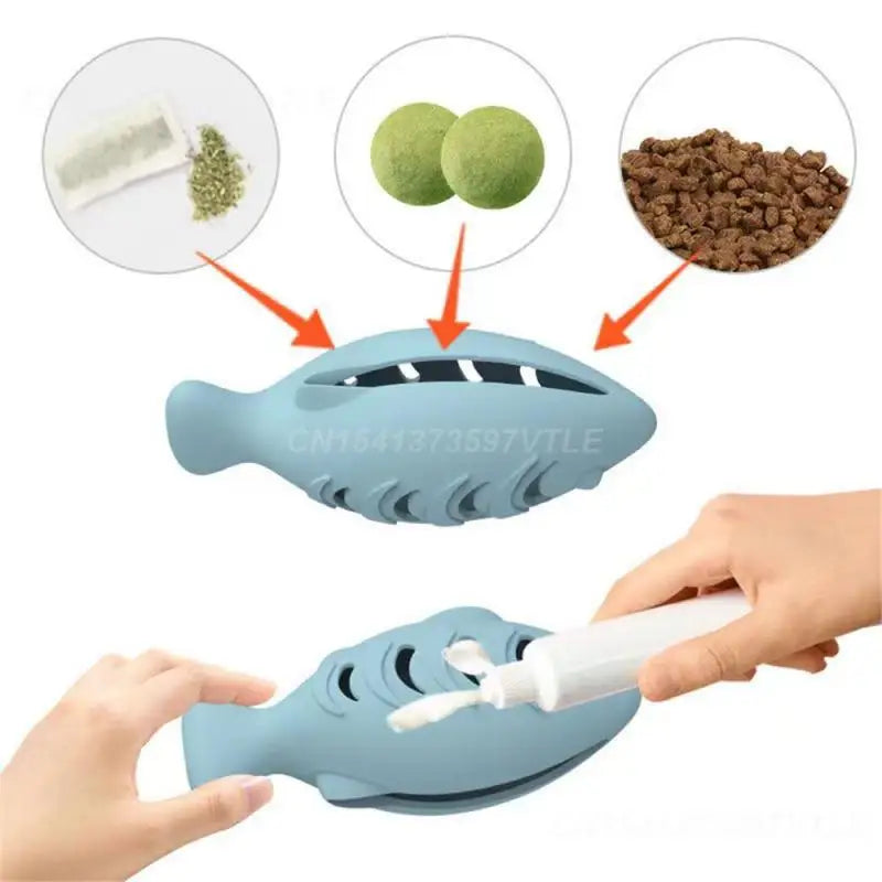 Silicone Cat Fish Toy