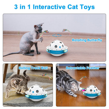 Automatic Rotating Butterfly Interactive Teaser Toy