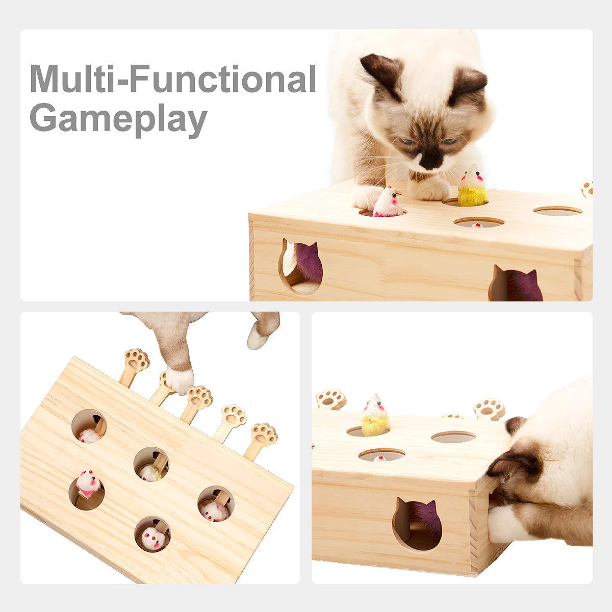 Interactive Whack-a-mole cat game