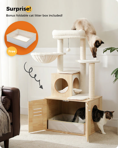 Cat Tower with Litter Box