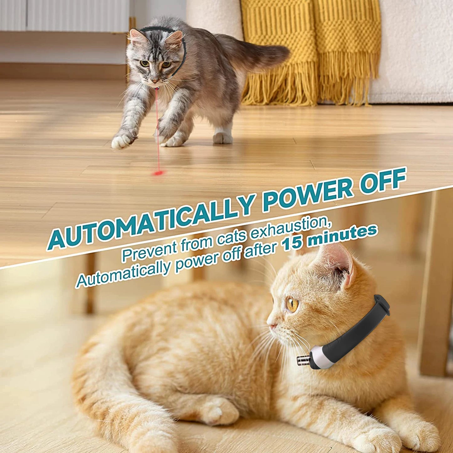 Electric Smart Amusing Collar for cats- Wearable laser pointer