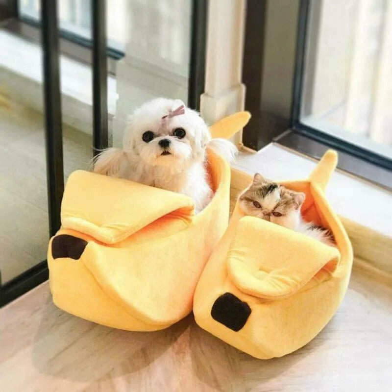 Cat Bed Banana Shaped Cute & Cozy