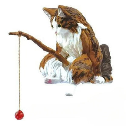 Lovely  Fishing Cat Figure