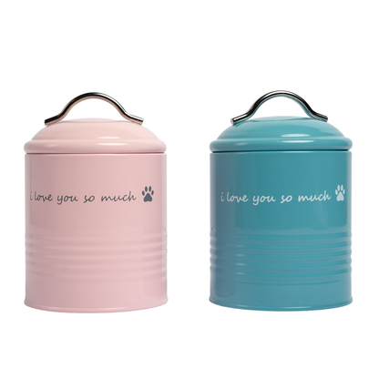 "I Love You So Much"  Treat Canister Gift Set – Pink & Blue