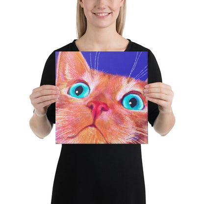 Close Encounters Collection - "No Thoughts" - Close Up Painting of a Ginger Cat [Unfoiled]
