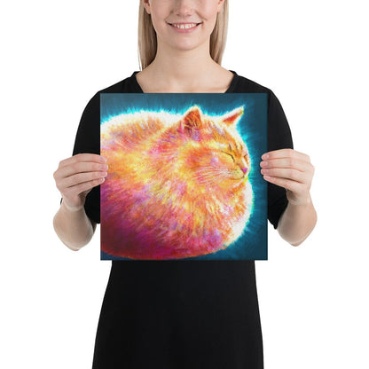 Feline Flows and Poses Collection - "Loaf" - Painting of a Round Ginger Cat [Unfoiled]