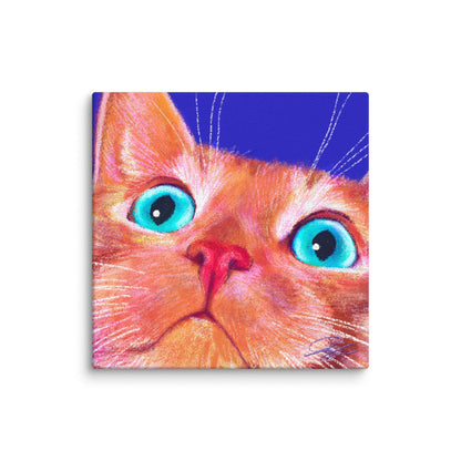 Close Encounters Collection - "No Thoughts" - Close Up Painting of a Ginger Cat [Unfoiled]